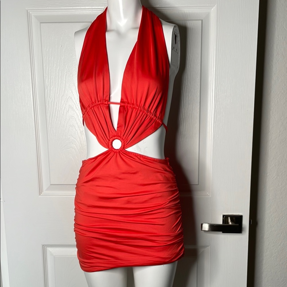 Hello Molly cut out Halter Mini Dress